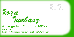 roza tumbasz business card